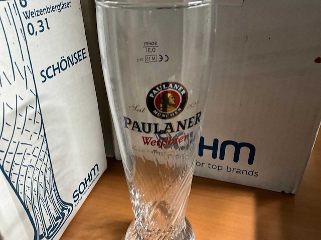 Paulaner weissbier speciaal bierglazen (78x) - afbeelding 4 van  5