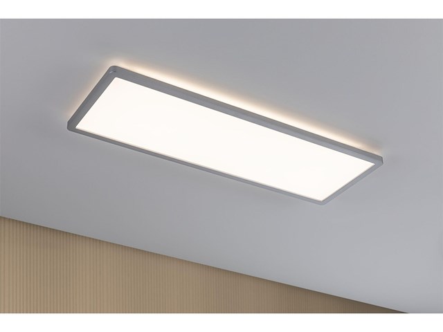 Paulmann led-paneel atria shine backlight hoekig 20w 2000lm rgbw chroom - afbeelding 1 van  4