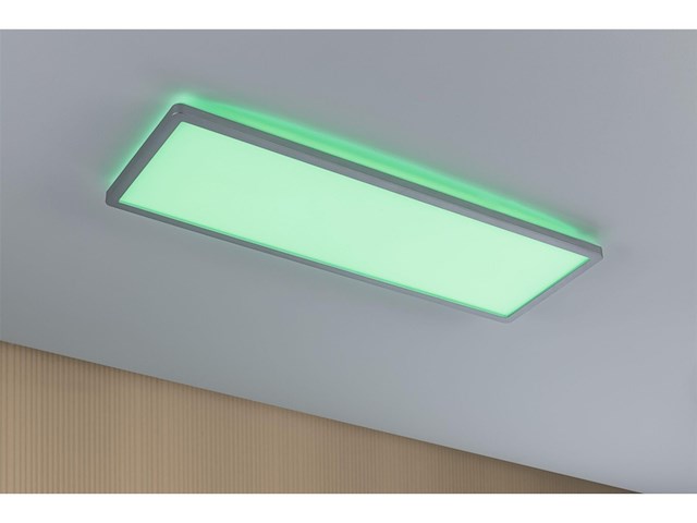 Paulmann led-paneel atria shine backlight hoekig 20w 2000lm rgbw chroom - afbeelding 3 van  4