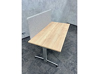 Paustian a-one hæve sænkebord - elektrisch zit-sta bureau 160x80 met scheidingswand - afbeelding 2 van  17