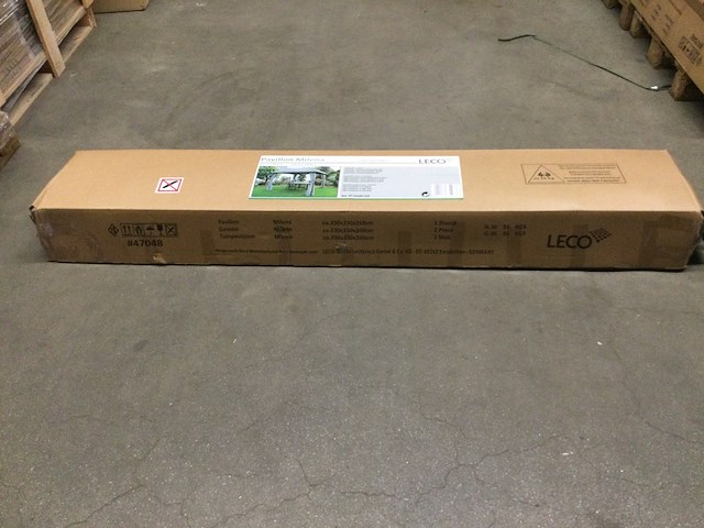 Paviljoentent 330x330x268 cm leco, milena, licht grijs - afbeelding 2 van  5