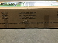 Paviljoentent 330x330x268 cm leco, milena, licht grijs - afbeelding 5 van  5