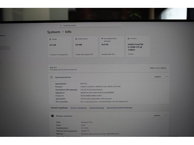 Pc configuratie hp prodesk 400 g& small form factor pc met twee beeldschermen iiyama xub2493hs, toetsenbord... - afbeelding 4 van  5
