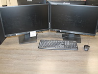 Pc opstelling acer met 8 gb intern geheugen, 238 gb harde schijf met 2 iiyama schermen 23 inch, toetsenbord... - afbeelding 1 van  3