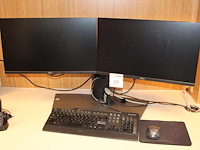 Pc opstelling dell optiplex 7070 ultra met statief met 2 dell schermen, toetsenbord en muis. i5 processor,...