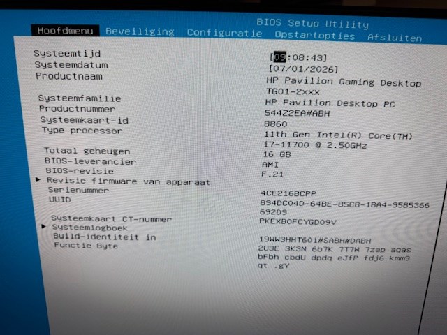 Pc opstelling hp met intel i7 processor, 16 gb intern geheugen, windows 11 pro, 12 gb grafische kaart nvidi... - afbeelding 12 van  12