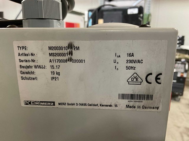 Pce merz m2003022/2m test-/verdeelkast, 63a - afbeelding 2 van  2