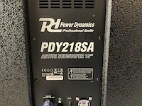 Pdy218sa powerdynamics active subwoofer 18 inch - afbeelding 4 van  6