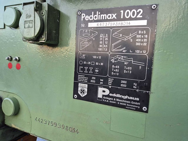 Peddinghaus - 2024 - peddimax 1002 - pons- en knipmachine met pehu 212 coördinatie tafel - afbeelding 17 van  25