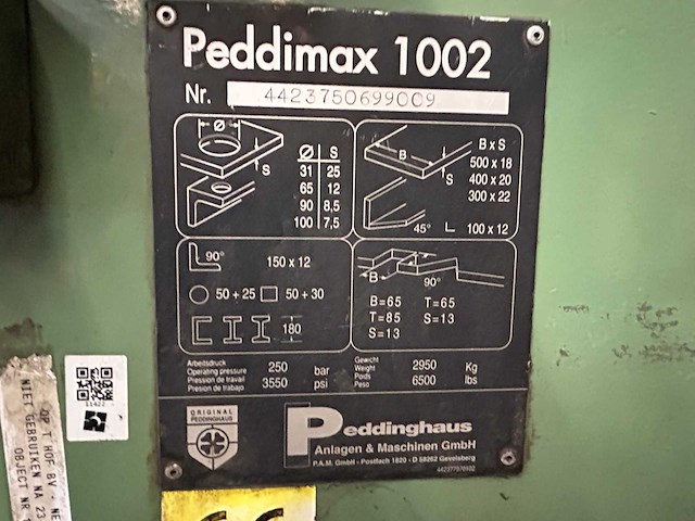 Peddinghaus - peddimax 1002 - pons- en knipmachine - afbeelding 10 van  20