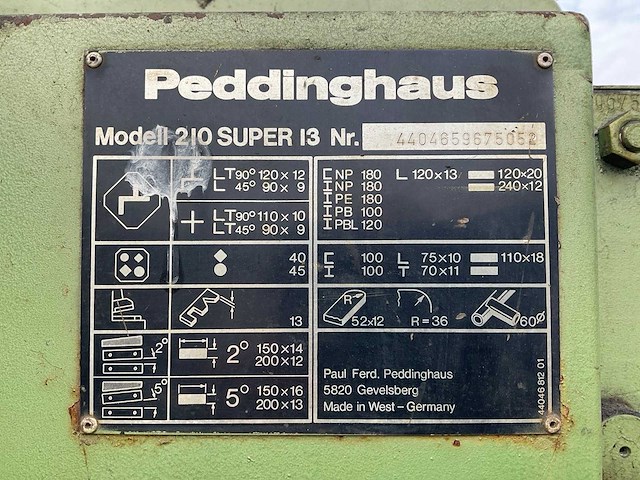 Peddinghaus 210 super i3 pons- en knipmachine - afbeelding 2 van  10