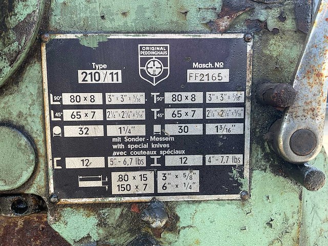 Peddinghaus 210/11 pons- en knipmachine - afbeelding 8 van  8