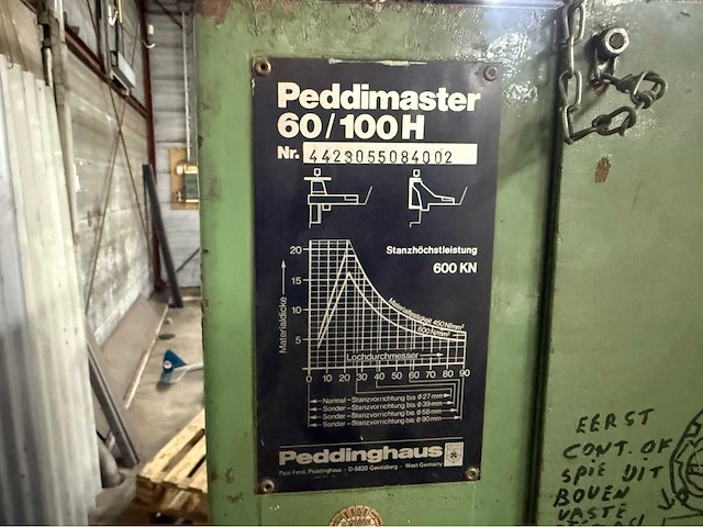Peddinghaus 60/100h pons- en knipmachine - afbeelding 6 van  8