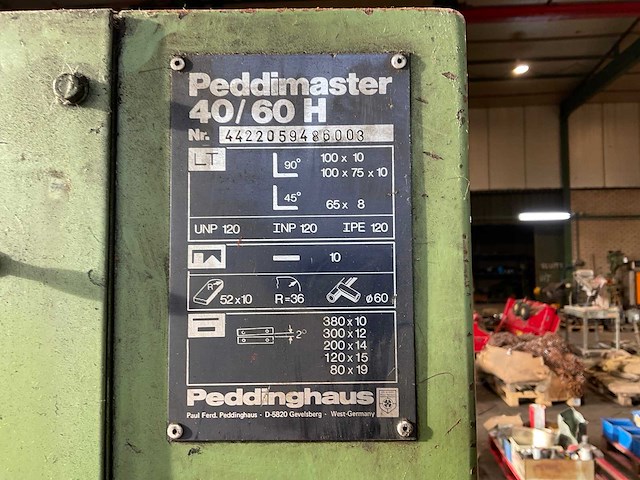 Peddinghaus peddimaster 40/60 h pons- en knipmachine - afbeelding 13 van  13