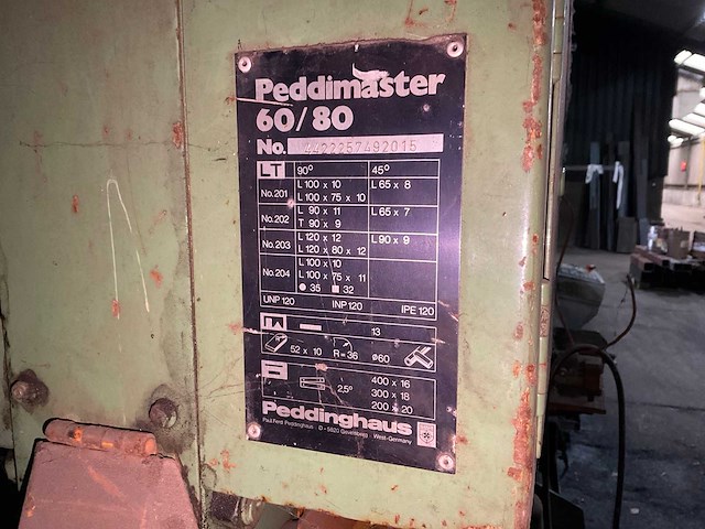 Peddinghaus peddimaster 60/80 pons- en knipmachine - afbeelding 14 van  16