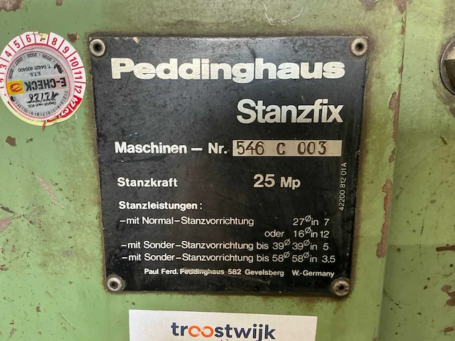 Peddinghaus stanzfix ponsmachine - afbeelding 4 van  7