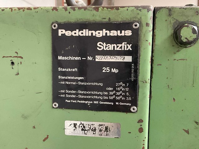 Peddinghaus stanzfix ponsmachine - afbeelding 8 van  8