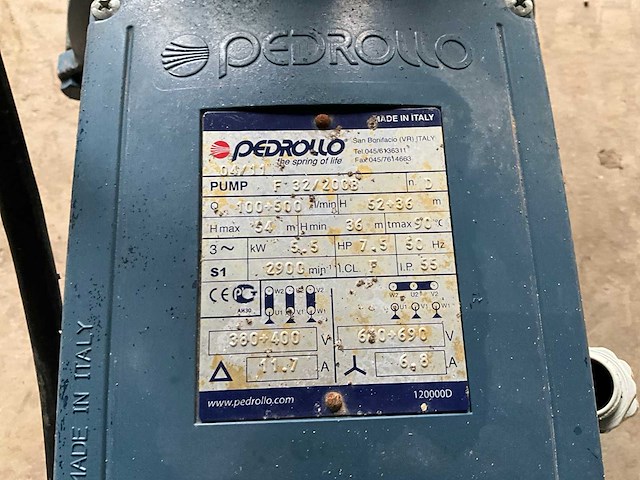 Pedrollo f32/200b waterpomp - afbeelding 9 van  9