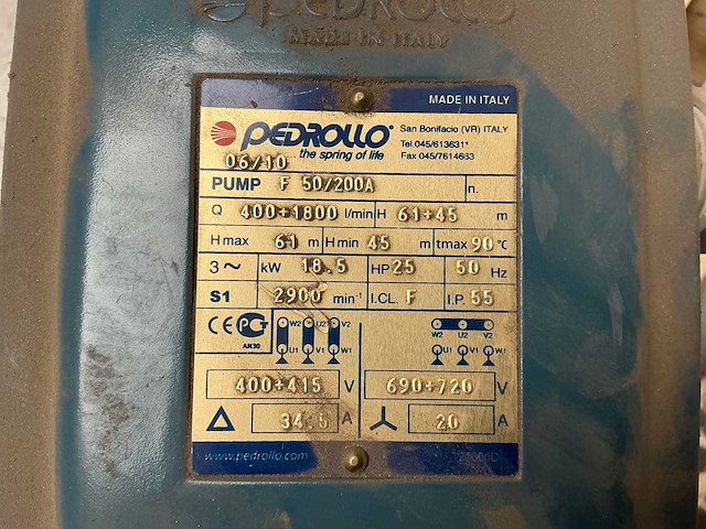 Pedrollo f50/200a pompunit - afbeelding 4 van  4