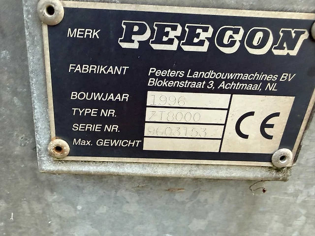 Peecon zt8000 mesttank - afbeelding 3 van  11
