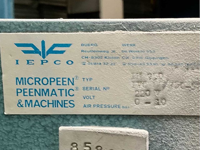 Peenmatic micro 750s straalcabine - afbeelding 9 van  9