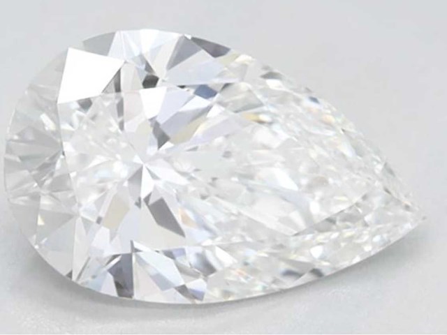 Peer vorm briljant van 1.00 carat (gecertificeerd) - afbeelding 2 van  2