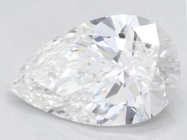 Peer vorm briljant van 2.00 carat (gecertificeerd) - afbeelding 1 van  4