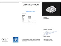Peer vorm briljant van 4.00 carat (gecertificeerd) - afbeelding 3 van  5