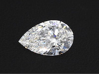 Peer vorm briljant van 4.00 carat (gecertificeerd) - afbeelding 1 van  4