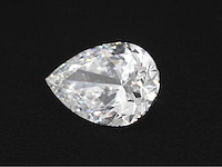 Peer vorm briljant van 4.00 carat (gecertificeerd) - afbeelding 2 van  4