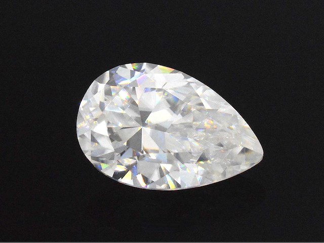 Peer vorm briljant van 5.00 carat (gecertificeerd) - afbeelding 1 van  6