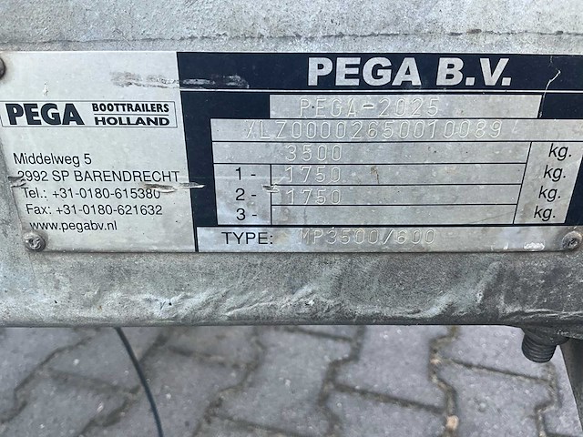 Pega-2025 - mp3500/600 - boottrailer - afbeelding 9 van  19