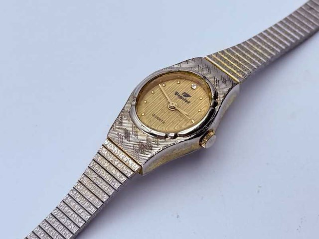 Pegasus two-tone dameshorloge met diamant - afbeelding 1 van  6