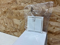 Peha dubbele wip schakelaar zuiver wit (80x) - afbeelding 3 van  4