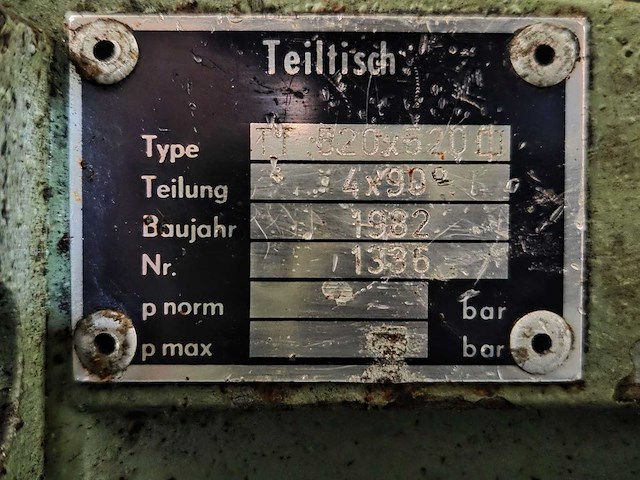 Peiseler - 1982 - tt 520x520 - t-gleuf verdeeltafel - afbeelding 7 van  9