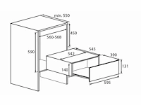 Pelgrim acl624rvs inbouw accessoireslade - afbeelding 2 van  3