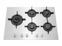 Pelgrim gk875rvs 5-pits gaskookplaat - afbeelding 1 van  2