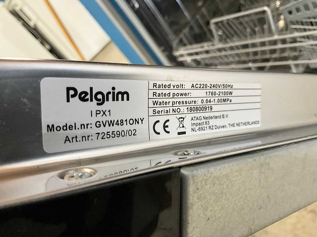 Pelgrim gvw481ony inbouw vaatwasser - afbeelding 4 van  4