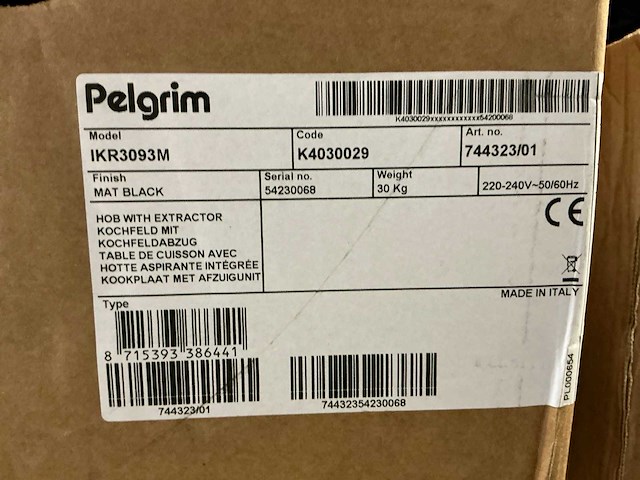 Pelgrim ikr3093m inbouw inductiekookplaat met geïntegreerde afzuiging - afbeelding 2 van  3