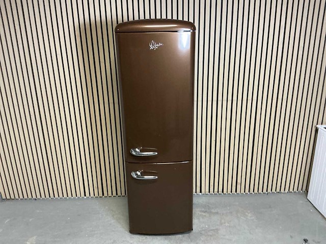 Pelgrim pkv188bruip01 vrijstaande retro koel-vries combinatie - afbeelding 1 van  11