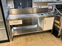 Pelgrim rvs werktafel met fornuis - afbeelding 1 van  7