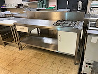 Pelgrim rvs werktafel met fornuis - afbeelding 1 van  10