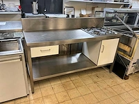 Pelgrim rvs werktafel met fornuis - afbeelding 1 van  10