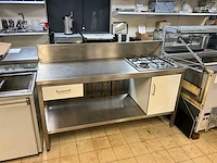 Pelgrim rvs werktafel met fornuis - afbeelding 3 van  10