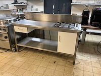 Pelgrim rvs werktafel met fornuis - afbeelding 1 van  7