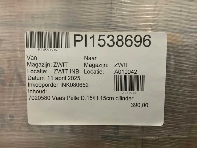 Pelle cilinder vazen - afbeelding 3 van  5