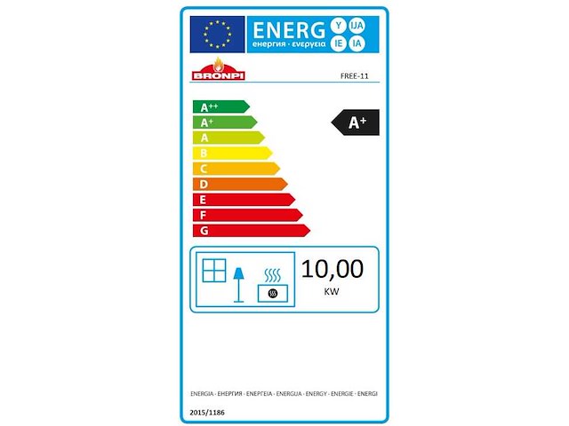 Pelletkachel - bronpi - free 11 - zwart - zonder elektra - afbeelding 2 van  2