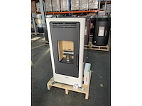 Pelletkachel bronpi, kira wit vrijstaand, wit - afbeelding 1 van  3