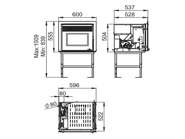 Pelletkachel bronpi, tavira - inzethaard - afbeelding 4 van  4