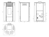 Pelletkachel esperia, eser 14 wit, wit - afbeelding 6 van  6